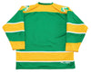 Buffalo Norsemen™ Viking Jersey (BLANK - PRE-ORDER) in green and yellow with vintage hockey style and shoulder patches