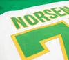 Buffalo Norsemen™ 1975-76 Jersey (CUSTOM - PRE-ORDER) in green and yellow with vintage hockey style and retro lettering detail