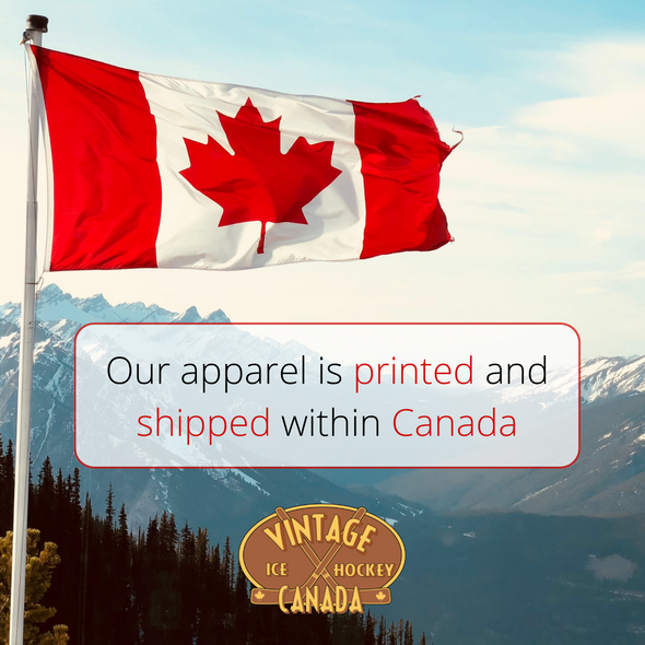 Our apparel is printed and shipped within Canada