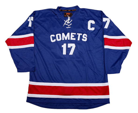 Maillot bleu réplique des Clinton Comets (PERSONNALISÉ - PRÉCOMMANDE)