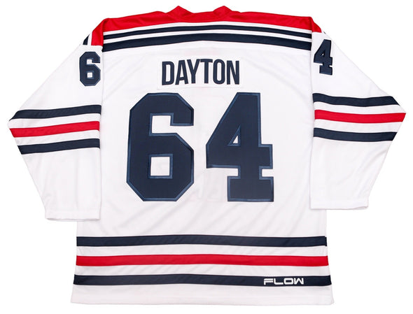 Maillot blanc Dayton Gems des années 1960 (PERSONNALISÉ - PRÉCOMMANDE)