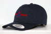 New Haven Nighthawks Hat in navy blue with vintage red hockey logo embroidered on front panel