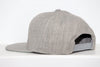 Gray Nashville Dixie Flyers snapback hat with adjustable strap, shown from the back on a white background.