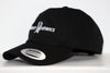 New Haven Nighthawks Hat in black with retro vintage logo and adjustable strap on curved brim design