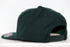 Dark green Toledo Mercurys snapback hat with adjustable strap and flat brim shown from the back side.