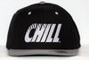 Columbus Chill Hat (Snapback) in black and gray with bold white retro Chill logo on front panel