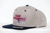 San Antonio Iguanas Hat (Snapback - Grey) with embroidered team name and vintage iguana logo on front panel