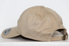 San Antonio Iguanas Hat in beige with adjustable strap shown from side, vintage style baseball cap design