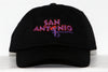 San Antonio Iguanas Hat in black with retro orange and purple embroidered team logo on front panel