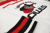 Grand Rapids Owls™ Modern White Jersey (BLANK - PRE-ORDER) with retro hockey logo and red and black sleeve stripes