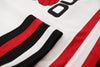 Grand Rapids Owls™ Modern White Jersey (BLANK - PRE-ORDER) featuring red, black, and white retro hockey striping detail