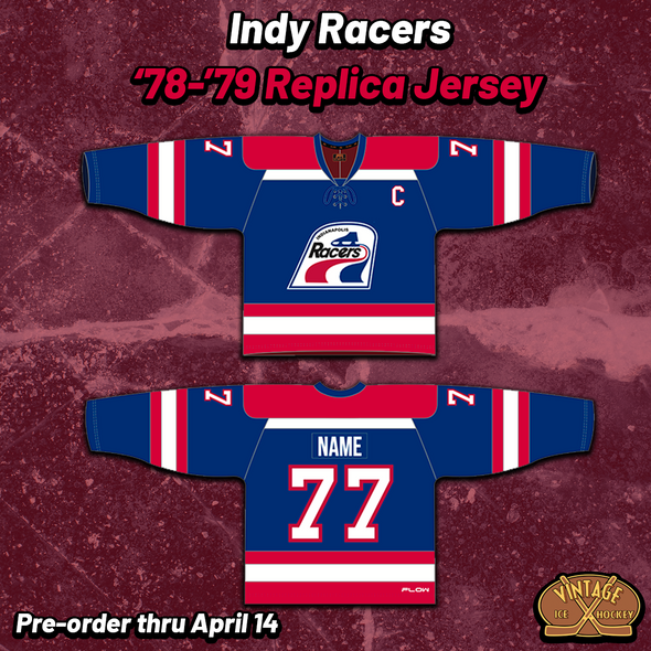 Maillot réplique Indianapolis Racers 1978-79 (PERSONNALISÉ - PRÉCOMMANDE)