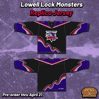 Maillot réplique noir Lowell Lock Monsters (VIERGE - PRÉCOMMANDE)