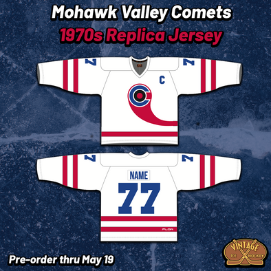 Maillot réplique des Comets de Mohawk Valley des années 1970 (PERSONNALISÉ - PRÉCOMMANDE)