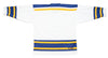 New Haven Nighthawks 1970s Jersey (BLANK) in white with blue and yellow stripes, vintage hockey style design
