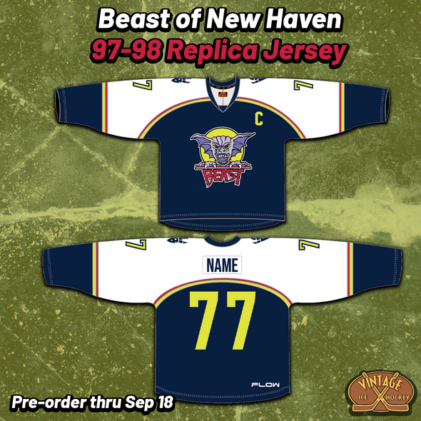 Maillot réplique Beast of New Haven 97-98 (PERSONNALISÉ - PRÉCOMMANDE)