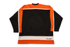 Baltimore Clippers® 1960s Black Jersey (BLANK) in black with orange and white vintage hockey style stripes, blank back design
