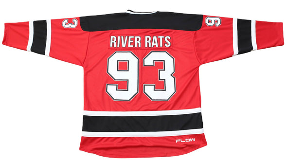 Maillot rouge Albany River Rats® des années 1990 (PERSONNALISÉ - PRÉCOMMANDE)