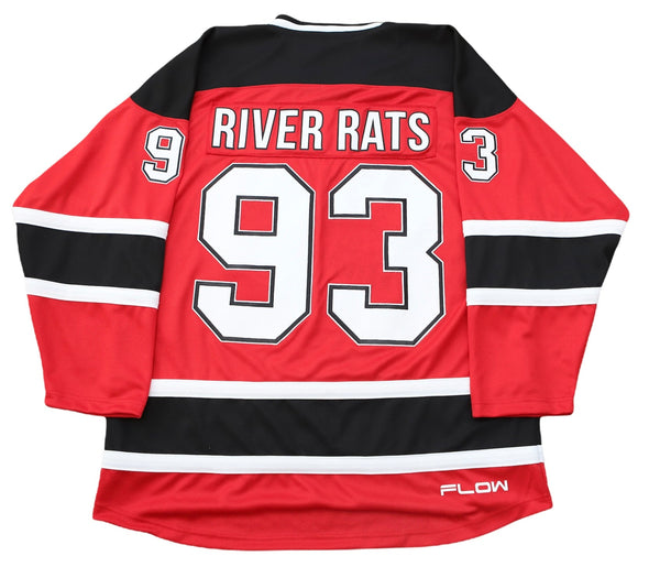 Maillot rouge Albany River Rats® des années 1990 (PERSONNALISÉ - PRÉCOMMANDE)