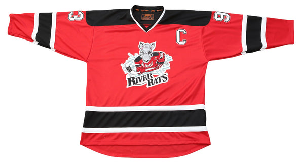 Maillot rouge Albany River Rats® des années 1990 (PERSONNALISÉ - PRÉCOMMANDE)