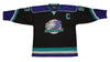 Huntington Blizzard™ Black Jersey (CUSTOM - PRE-ORDER) with vintage hockey-inspired logo and retro team colors design