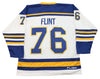 Flint Generals™ 1975-76 White Jersey (CUSTOM - PRE-ORDER) with vintage retro hockey style and bold blue and yellow striping
