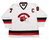 Grand Rapids Owls™ 1978-79 White Jersey (CUSTOM - PRE-ORDER) with retro hockey logo and red and black striping design