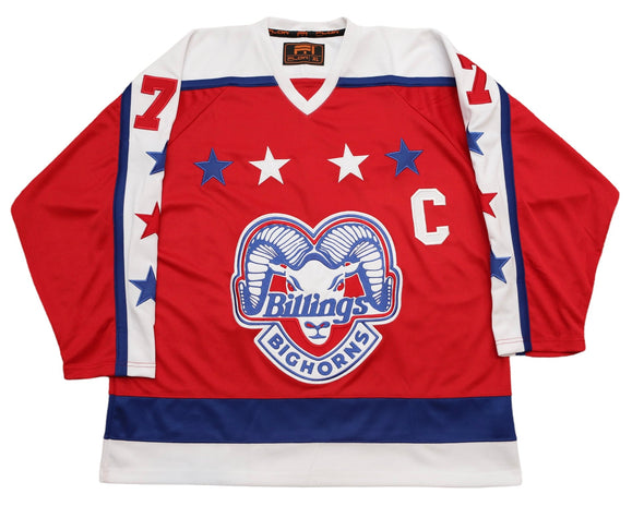 Maillot rouge Billings Bighorns (PERSONNALISÉ - PRÉCOMMANDE)