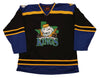 Lubbock Cotton Kings Jersey (BLANK) in black with vintage hockey style and bold team logo on front panel