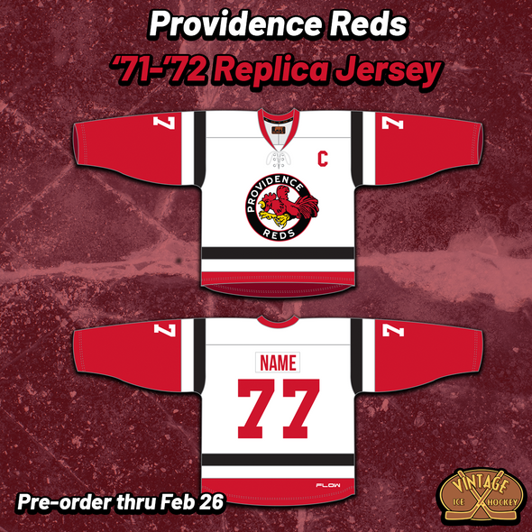 Maillot réplique Providence Reds 1971-72 (PERSONNALISÉ - PRÉCOMMANDE)