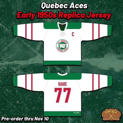 Quebec Aces Early 1950s Replica Jersey (CUSTOM - PRE-ORDER)