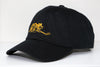 Cape Cod Cubs Hat in black with vintage yellow bear hockey logo embroidered on front panel