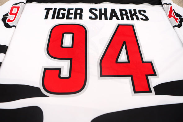 Maillot blanc Tallahassee Tiger Sharks™ (PERSONNALISÉ - PRÉCOMMANDE)