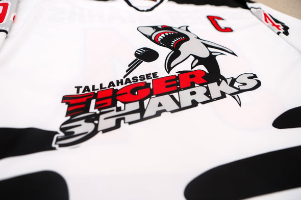 Maillot blanc Tallahassee Tiger Sharks™ (PERSONNALISÉ - PRÉCOMMANDE)