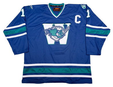 Maillot bleu réplique des Worcester IceCats™ (PERSONNALISÉ - PRÉCOMMANDE)