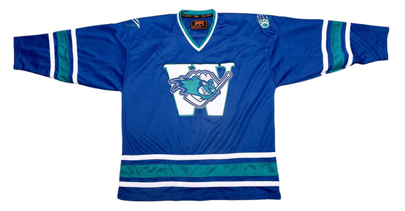 Maillot bleu réplique des Worcester IceCats™ (VIERGE)