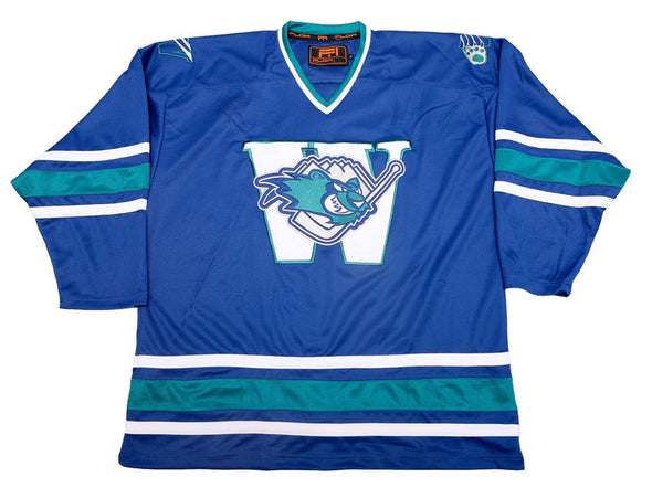 Maillot bleu réplique des Worcester IceCats™ (VIERGE - PRÉCOMMANDE)