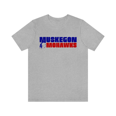 T-shirt avec texte Muskegon Mohawks (léger de qualité supérieure)