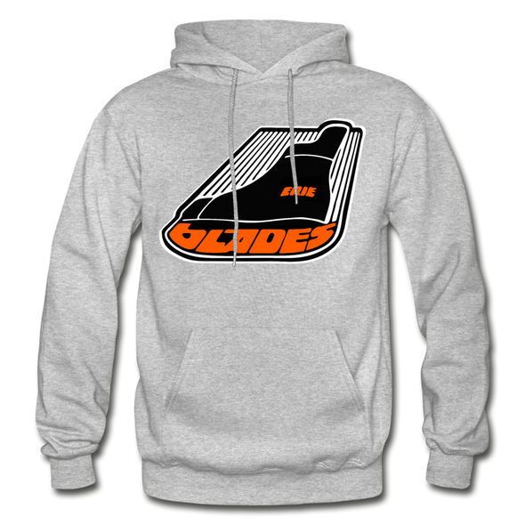 Erie Blades Logo Hoodie (NAHL) - heather gray