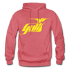 Hampton Gulls Yellow Logo Hoodie (SHL) - heather red