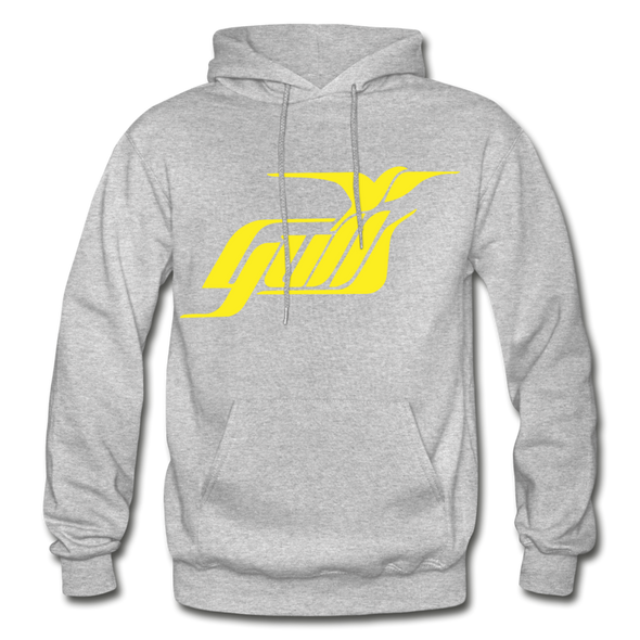 Hampton Gulls Yellow Logo Hoodie (SHL) - heather gray