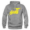 Hampton Gulls Yellow Logo Hoodie (SHL) - graphite heather