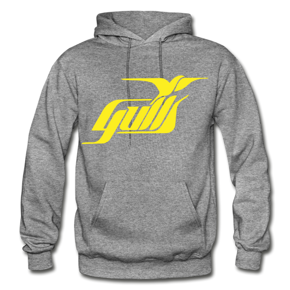 Hampton Gulls Yellow Logo Hoodie (SHL) - graphite heather