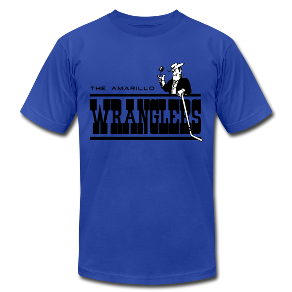 Amarillo Wranglers Black Logo T-Shirt (Premium) - royal blue