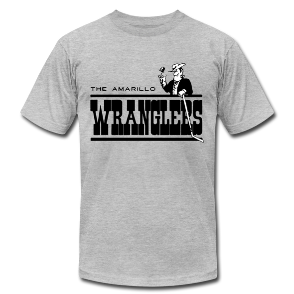 Amarillo Wranglers Black Logo T-Shirt (Premium) - heather gray