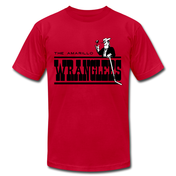 Amarillo Wranglers Black Logo T-Shirt (Premium) - red