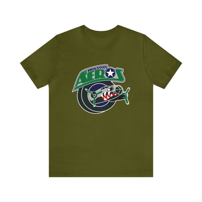 T-shirt Houston Aeros des années 1990 (léger de qualité supérieure)