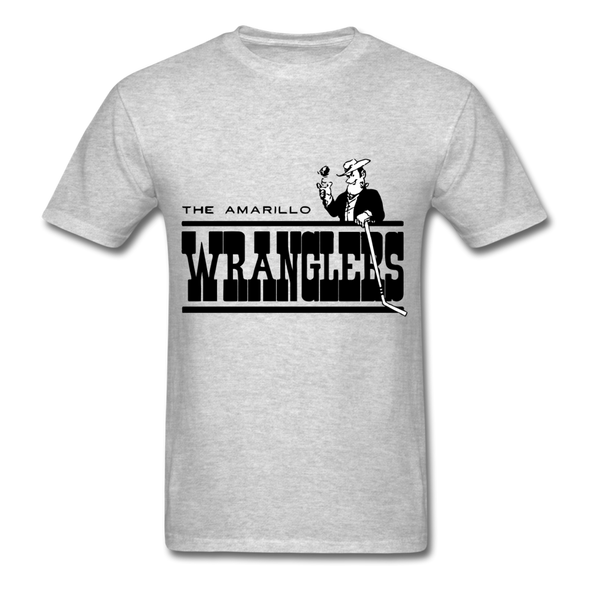 Amarillo Wranglers Black Logo T-Shirt (CHL) - heather gray