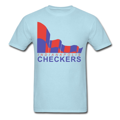 Indianapolis Checkers Logo T-Shirt (CHL) - powder blue