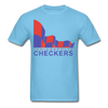 Indianapolis Checkers Logo T-Shirt (CHL) - aquatic blue